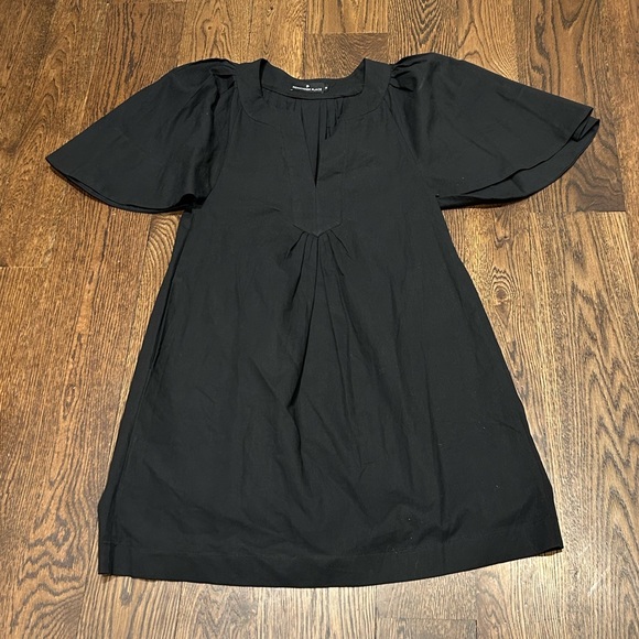 Pomander Place Finley Flutter Sleeve Black Dress - Picture 2 of 10